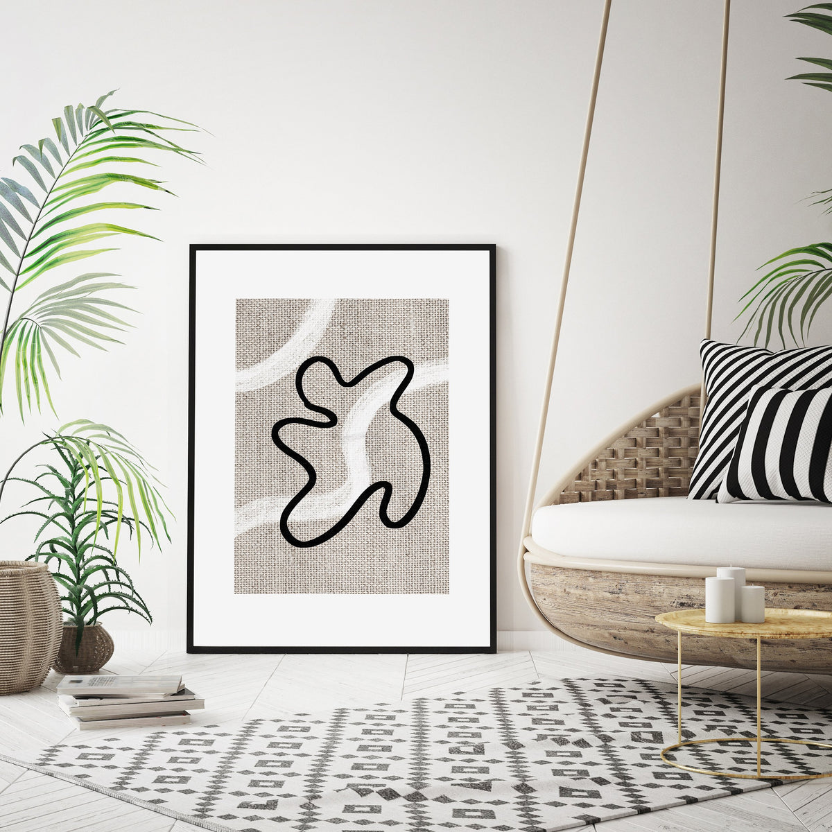 Abstract Lines Print