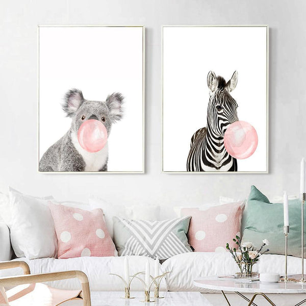 Pink Bubble Gum Print