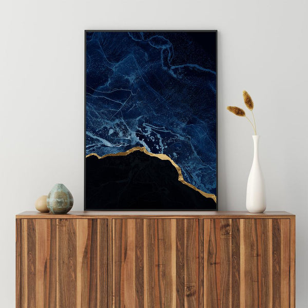 Navy Stroke Print