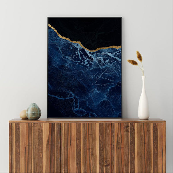 Navy Stroke Print