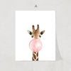 Pink Bubble Gum Print