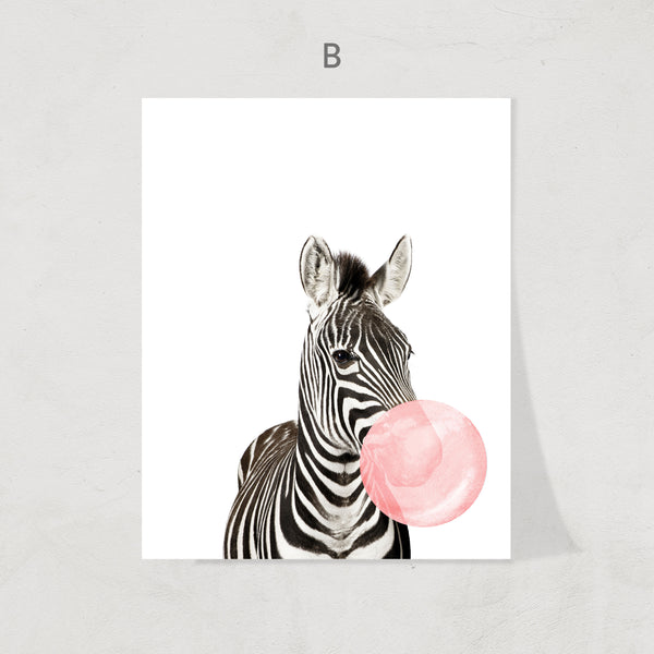 Pink Bubble Gum Print