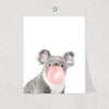 Pink Bubble Gum Print