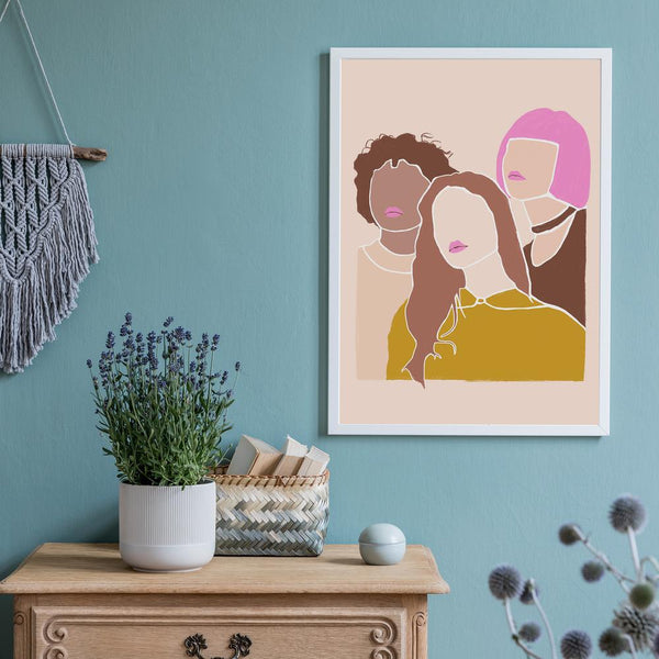 Illustrated Portraits Print