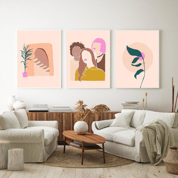 Illustrated Portraits Print