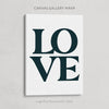 Iconic Stacked Love Type Print