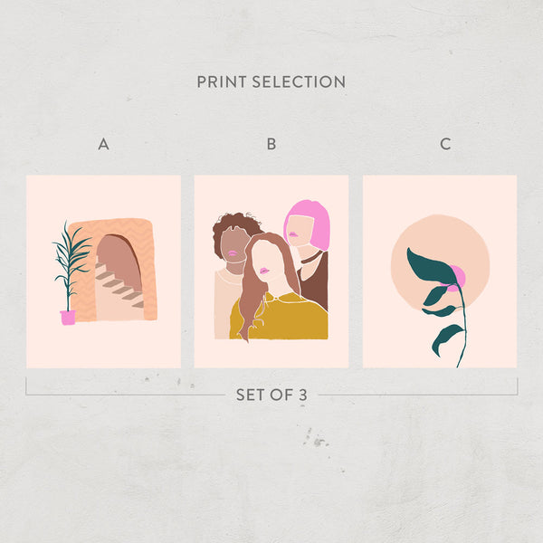 Illustrated Portraits Print