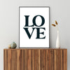 Iconic Stacked Love Type Print