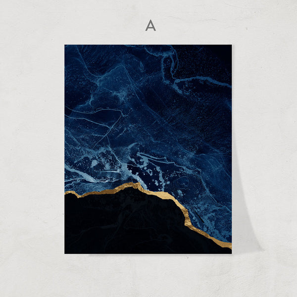Navy Stroke Print