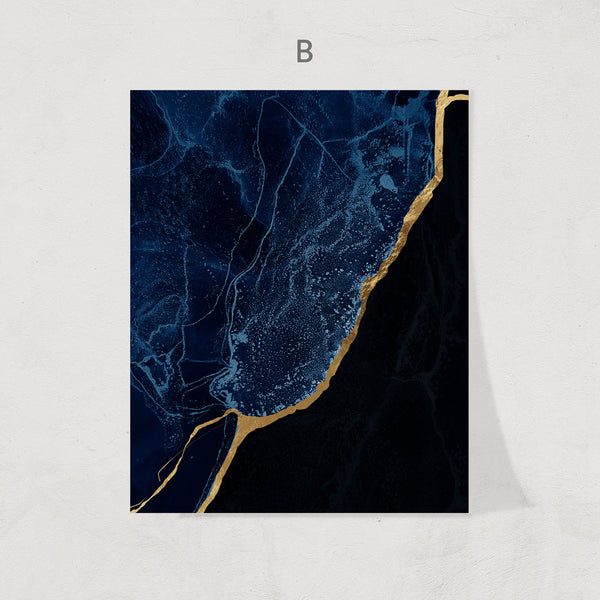 Navy Stroke Print
