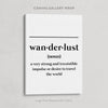 Wanderlust Definition Print