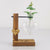 Creative Love Hydroponic Transparent Glass Vase Wooden Dry Flower Arrangement Container Tabletop Decoration Wooden Vase