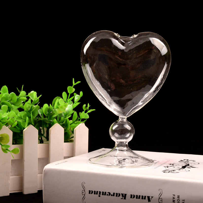 Transparent Creative Love Vase Hydroponic Flower Device Home Decoration Flower Arrangement Craft