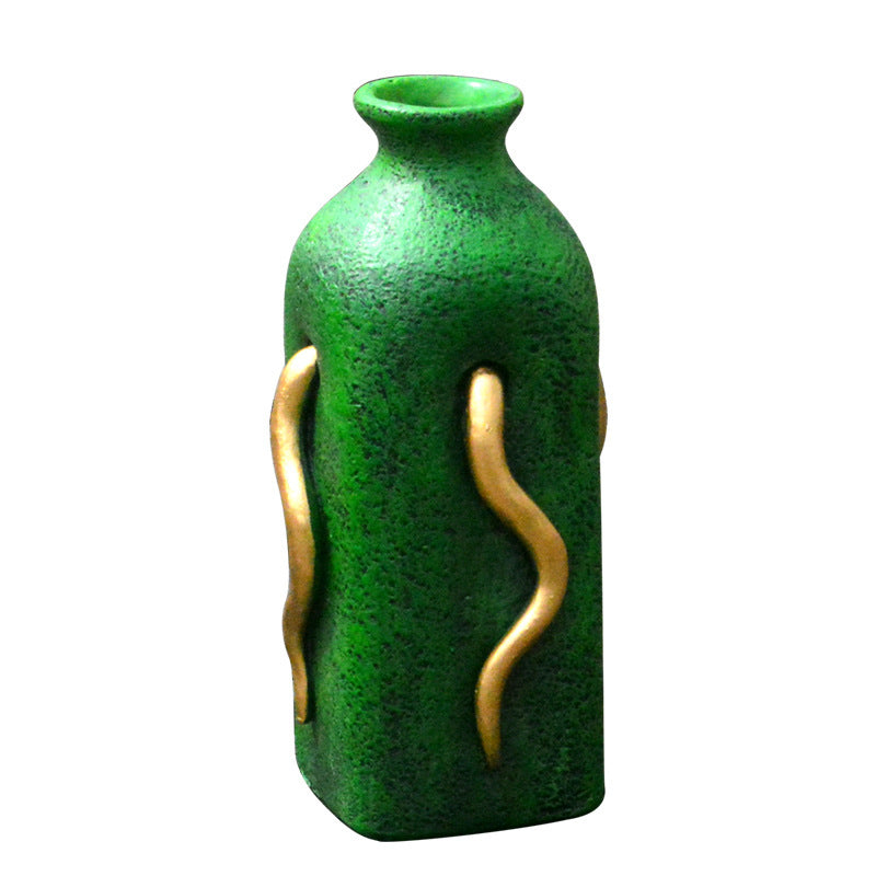 New Creative Design Resin Crafts Home Desktop Vase Ornament Modern Simple Ornament