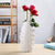 Scandinavian Simple Style Ceramic Vase Decoration Pure White Pigment Roasted Flower Decoration