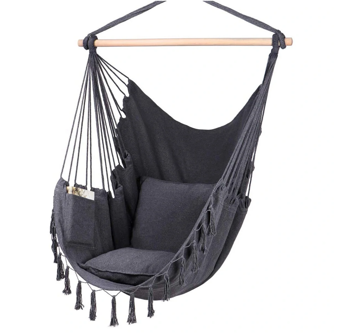 Large Tassel Hanging Chair with Pocket