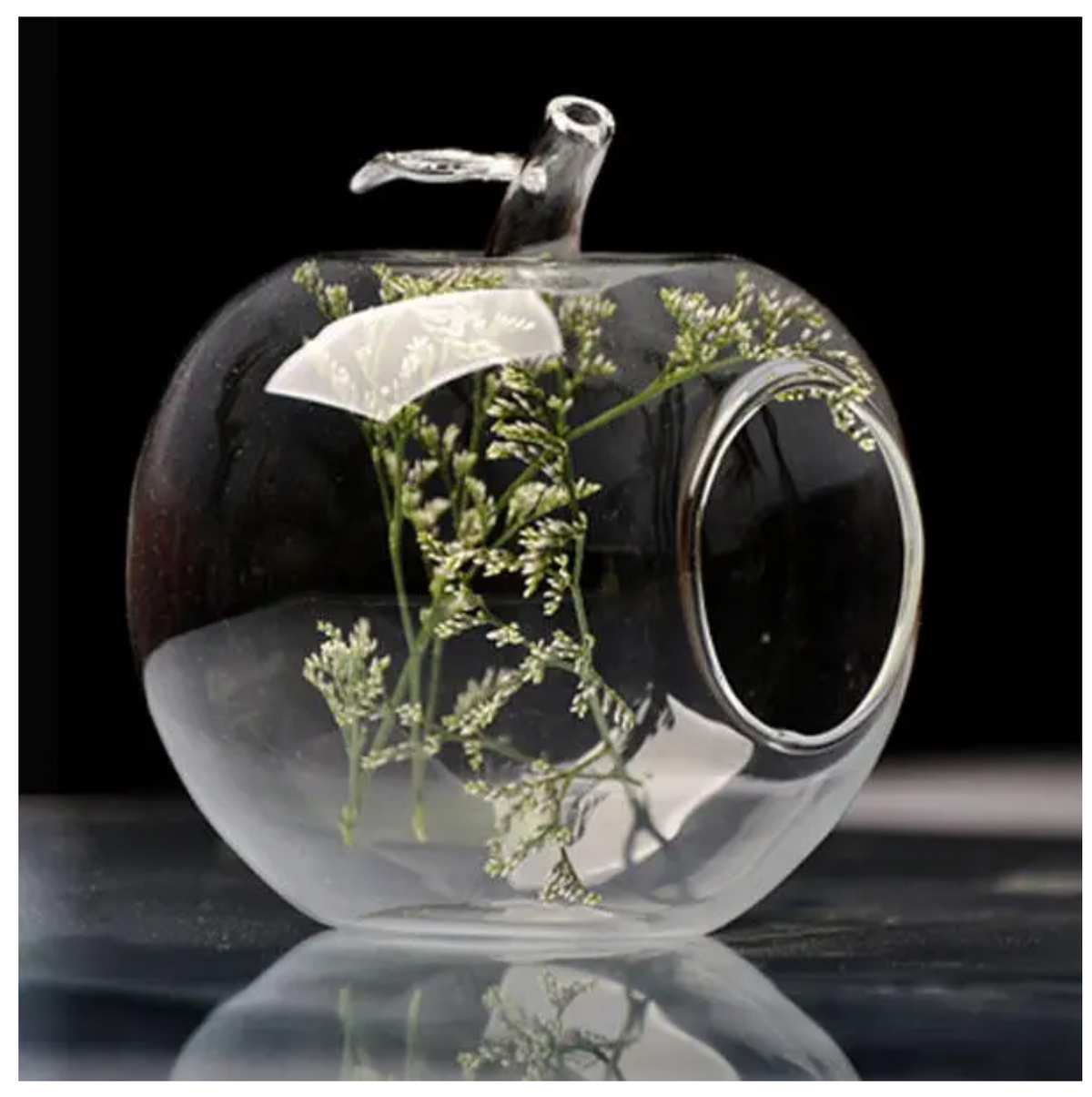 Apple Shape Glass Vase
