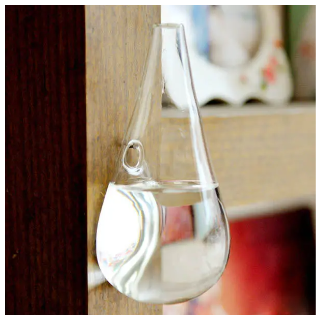 Wall-mounted Water Drop Shape Glass Vase