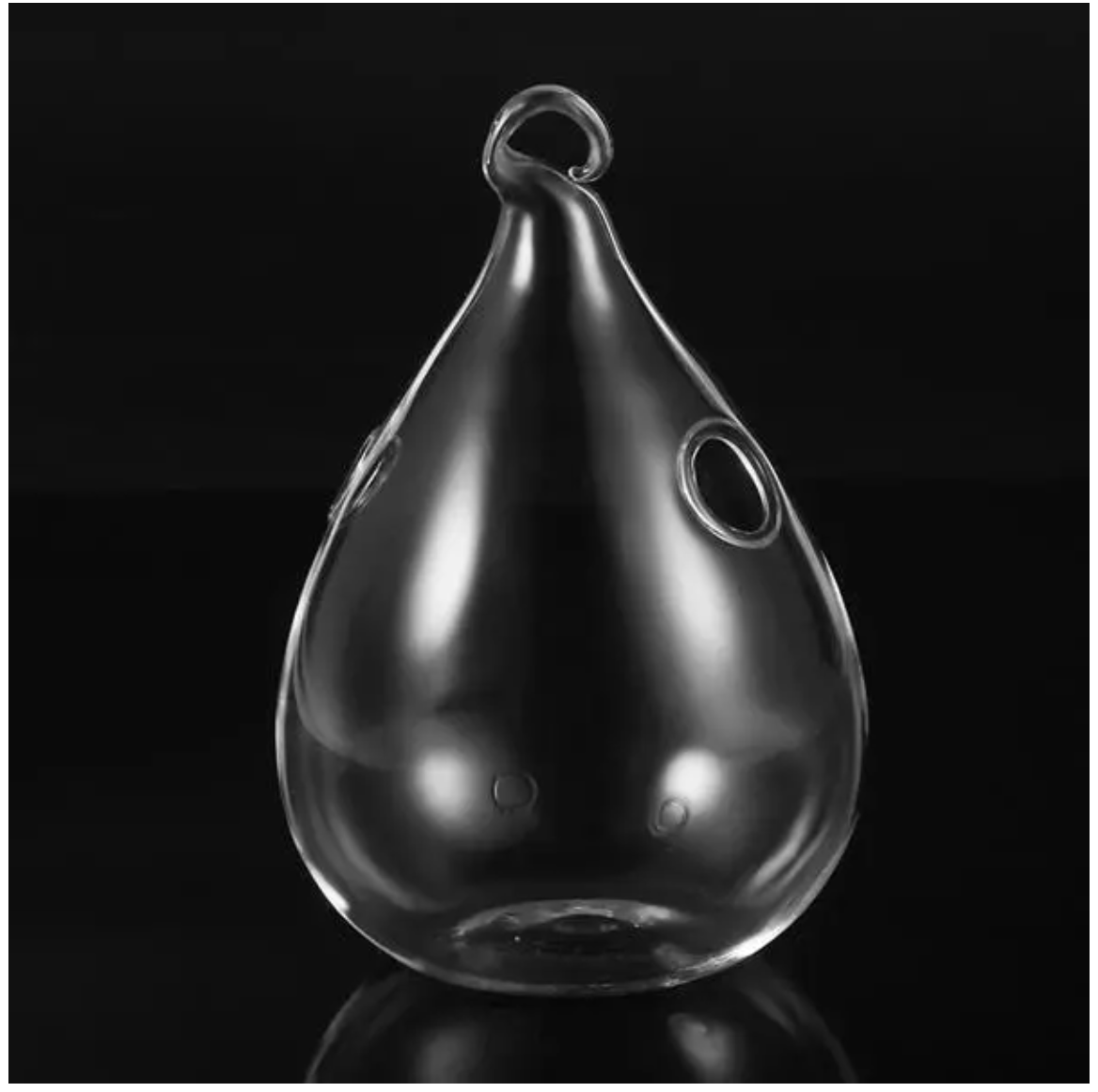 Water Drop Shaped Glass Vase