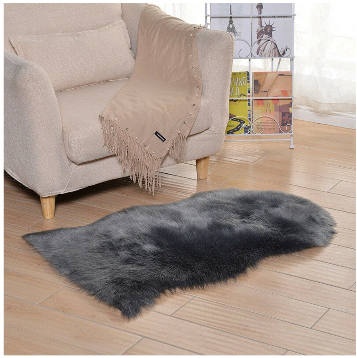Fluffy Faux Fur Sheepskin Rug