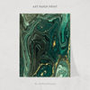 Emerald Marble Print