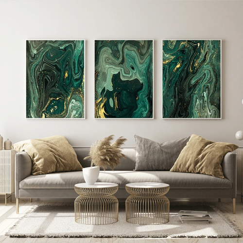 Emerald Marble Print