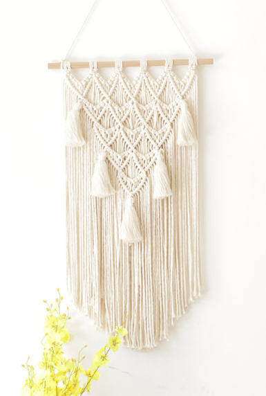 Macrame Wall Hanging Home Decor 100% Handmade Geometric Boho Decoration Chic Tapestry for Living Room