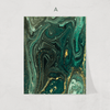 Emerald Marble Print