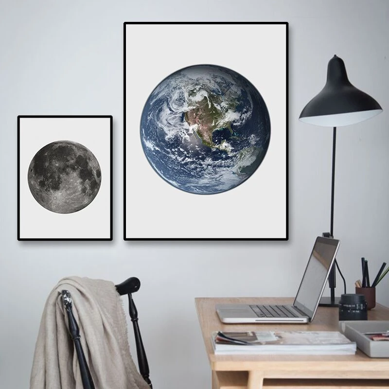 Earth &amp; Moon Prints