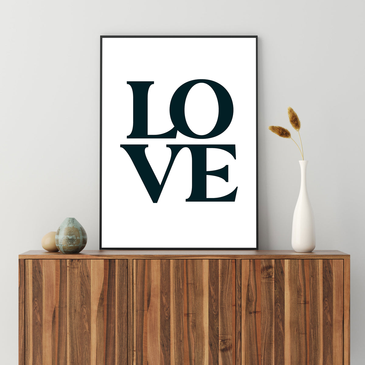 Iconic Stacked Love Type Print