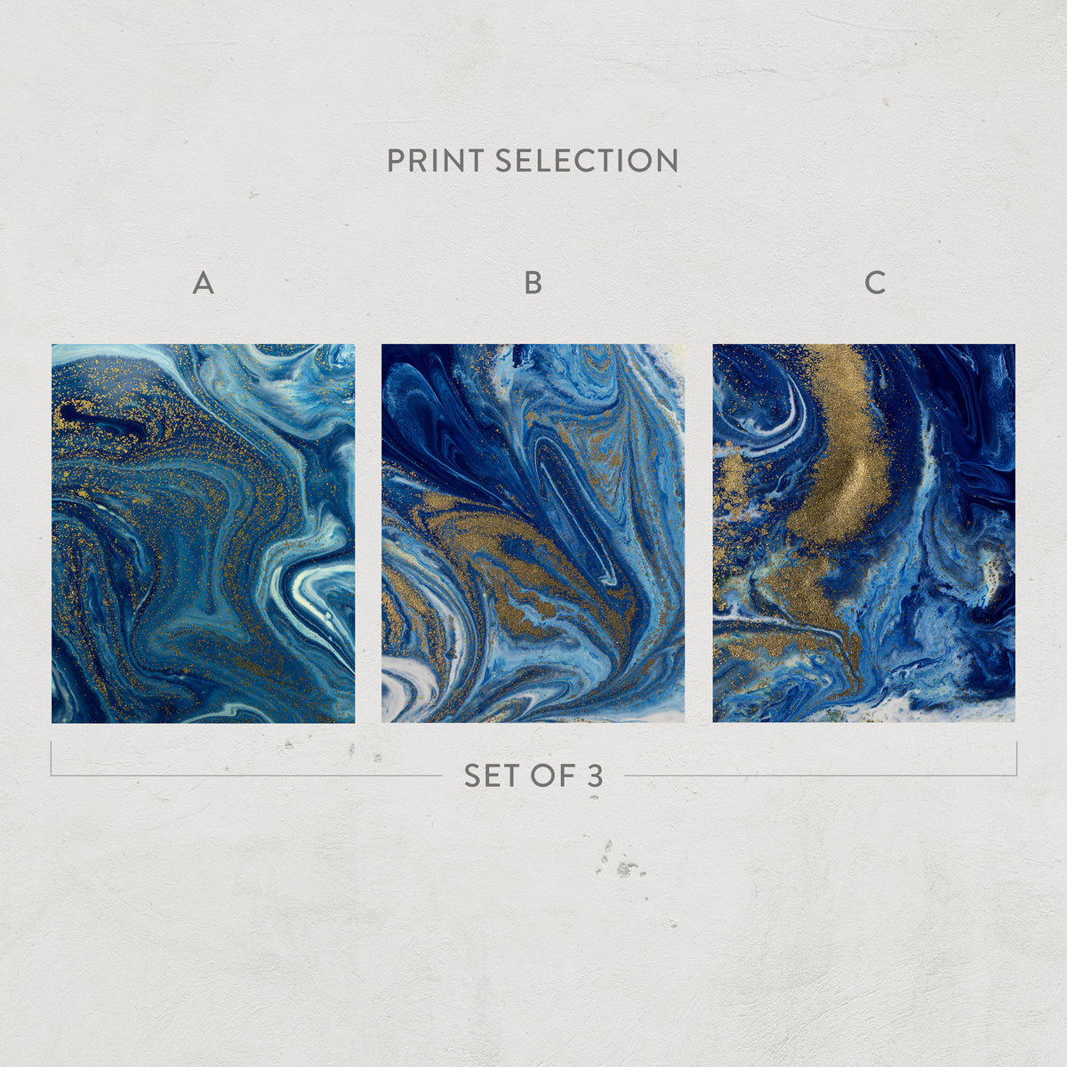 Ocean Marble Prints